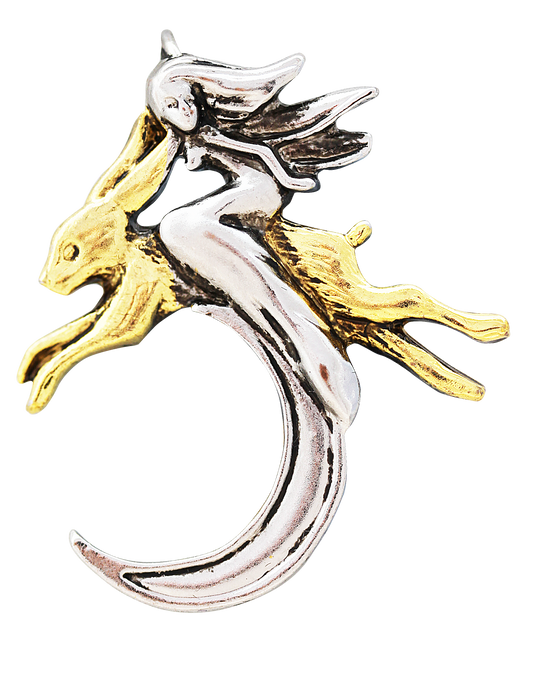 Moon Leaper (BAF08) Pendant Necklace