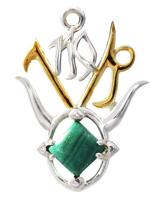 Fidensa (BG01) 925 Sterling Silver Pendant Necklace with Malachite