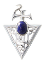 Sigil of Bether (BG04) 925 Sterling Silver Pendant Necklace with Lapis Lazuli