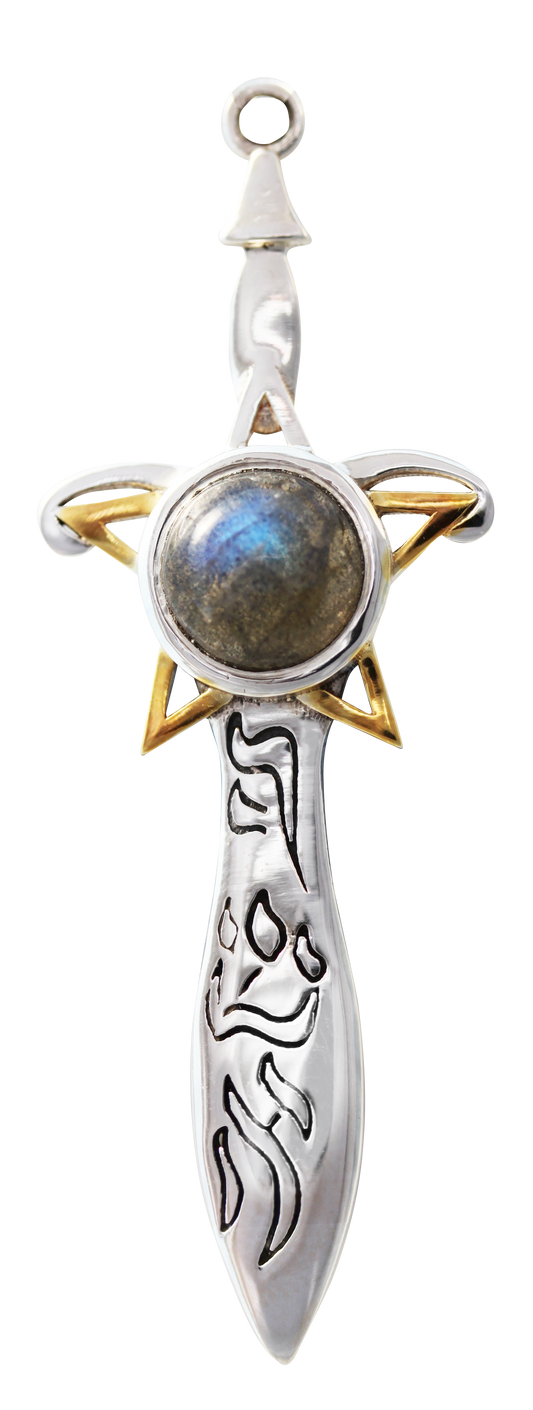 Ashshaph (BG12) 925 Sterling Silver Pendant Necklace with Labradorite