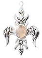 Fleur de Venus (BG13) 925 Sterling Silver Pendant Necklace with Rose Quartz