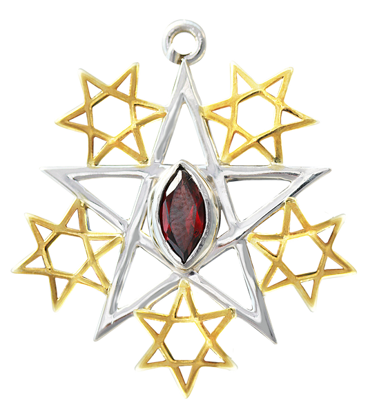 Quintessence (BG15) 925 Sterling Silver Pendant Necklace with Garnet