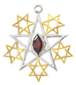 Quintessence (BG15) 925 Sterling Silver Pendant Necklace with Garnet