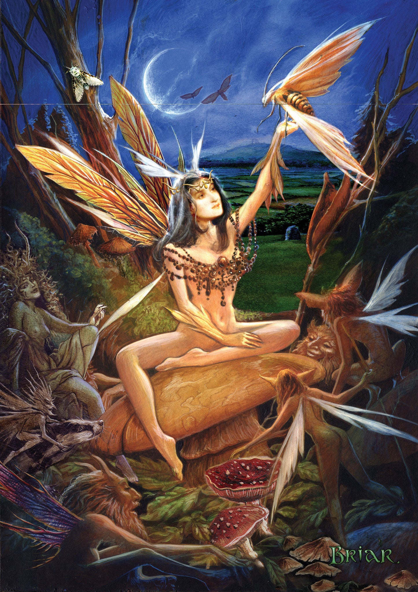 Moth Faery (BM21) 6 x Blank Greetings Cards