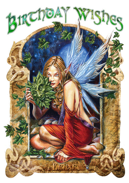 Green Masque (BM44) 6 x Birthday Greetings Cards