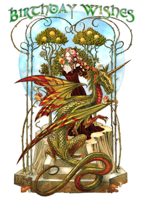 Garden of Firedrake (BM45) 6 x Birthday Greetings Cards