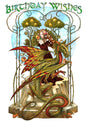 Garden of Firedrake (BM45) 6 x Birthday Greetings Cards