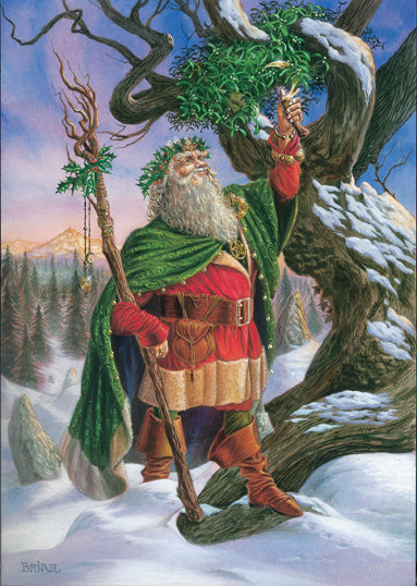 Gathering The Mistletoe (BY02) 6 x Yule Greetings Cards