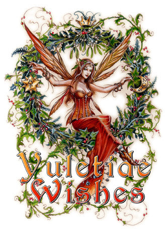 Mistletoe Fairy (BY13) 6 x Yule Greetings Cards