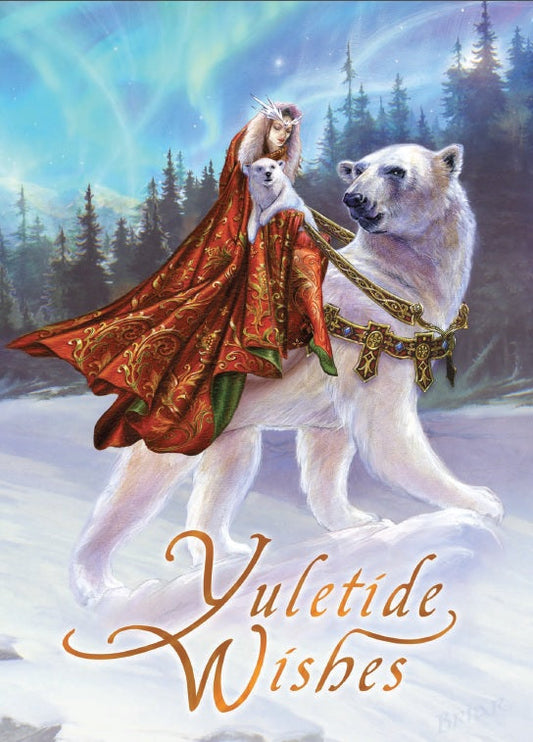 Queen Of The Aurora Bears (BY24) 6 x Yule Greetings Cards