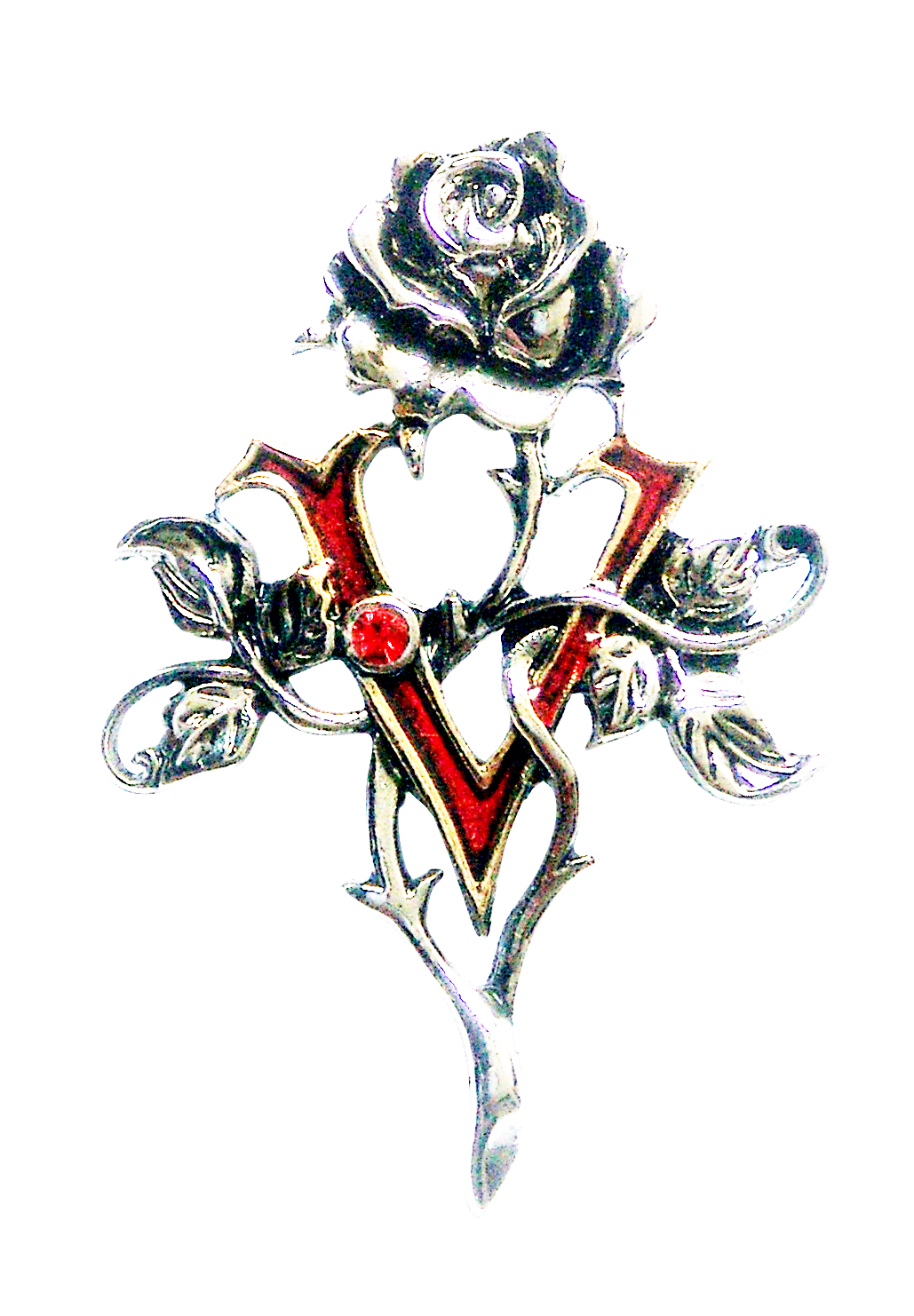 The Vampire Rose (CN16) Pendant Necklace