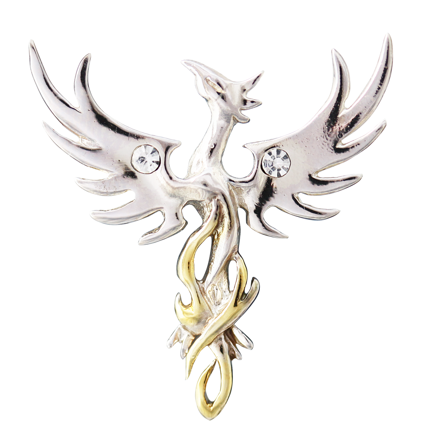 Sun Phoenix (COM04) 925 Sterling Silver Pendant Necklace