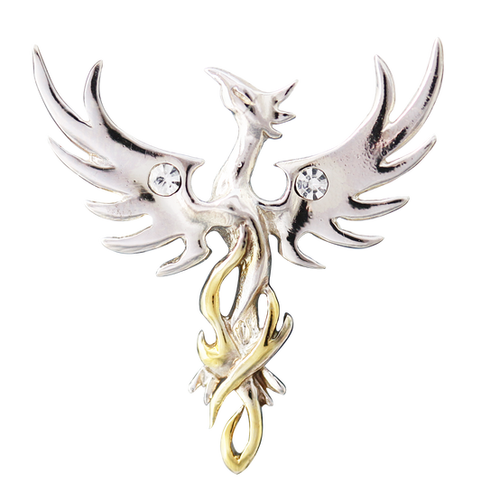 Sun Phoenix (COM04) 925 Sterling Silver Pendant Necklace