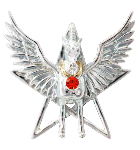 Divine Pegasus (COM08) 925 Sterling Silver Pendant Necklace