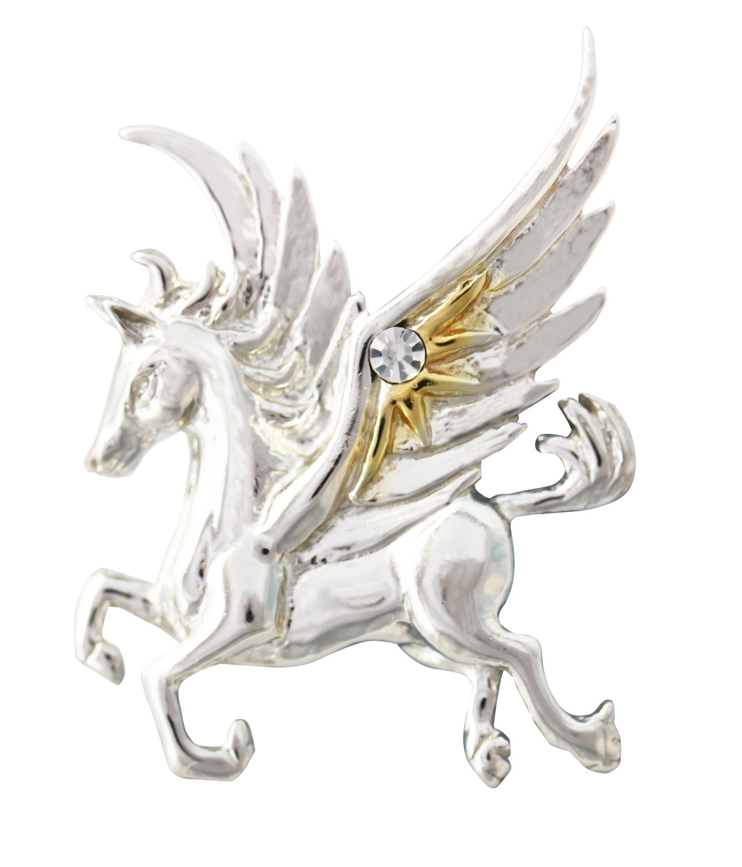Pegasus of the Stars (COM12) 925 Sterling Silver Pendant Necklace