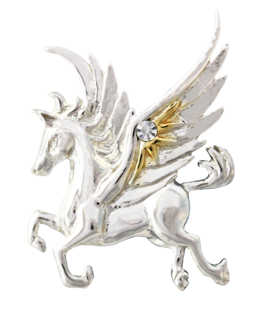 Pegasus of the Stars (COM12) 925 Sterling Silver Pendant Necklace