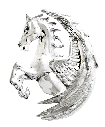 Pegasus Fortuna (COM14) 925 Sterling Silver Pendant Necklace