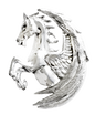 Pegasus Fortuna (COM14) 925 Sterling Silver Pendant Necklace