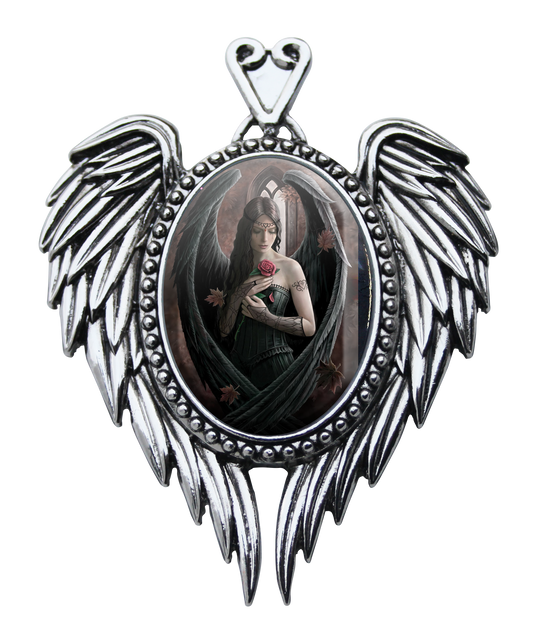 Angel Rose Cameo (EC13) Pendant Necklace by Anne Stokes