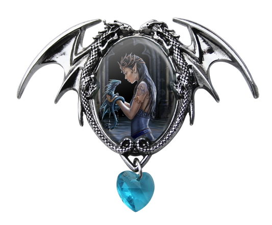 Water Dragon Cameo (EC1) Pendant Necklace by Anne Stokes