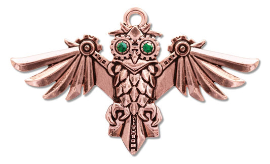 Aviamore Owl (EN10) Steampunk Pendant Necklace