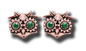 Aviamore Owl (EN11) Steampunk Stud Earrings
