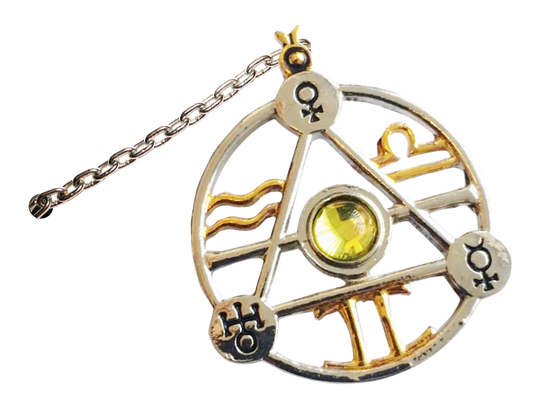Elemental Earth Talisman (ET1) Pendant Necklace on Greetings Card