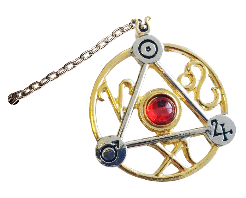 Elemental Fire Talisman (ET3) Pendant Necklace on Greetings Card