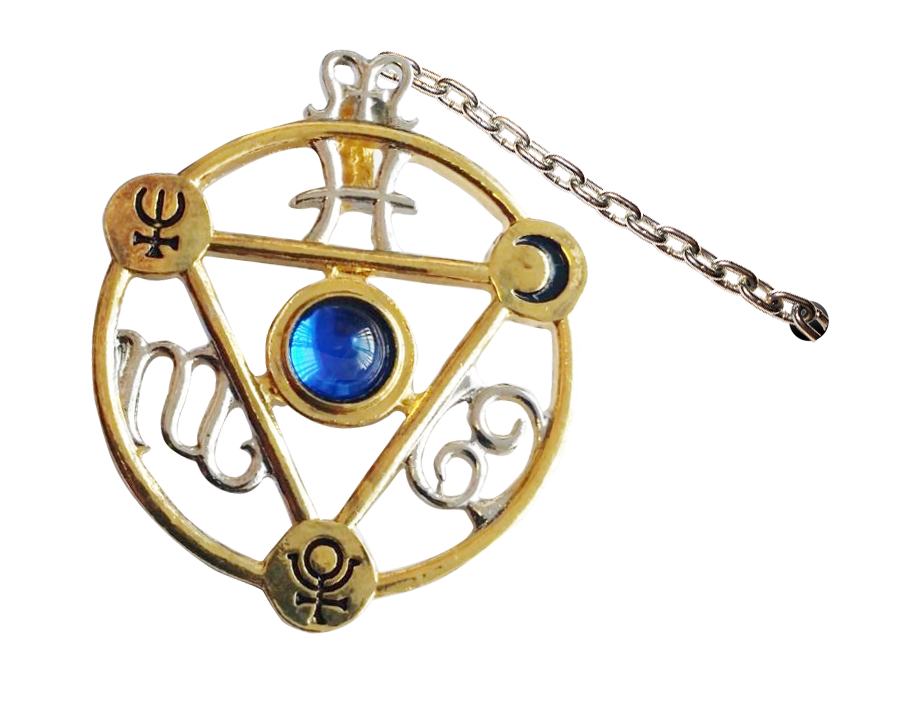 Elemental Water Talisman (ET4) Pendant Necklace on Greetings Card