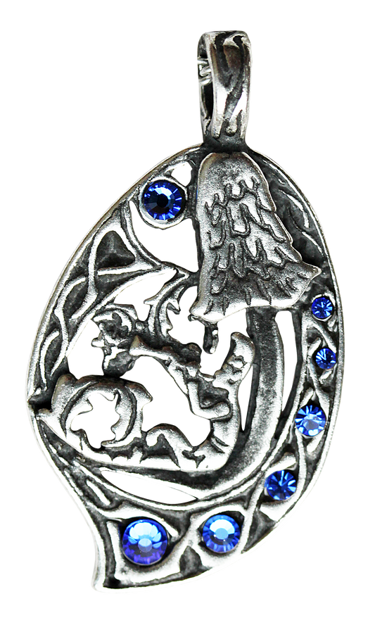 Pixie & Toadstool (F150) Pendant Necklace