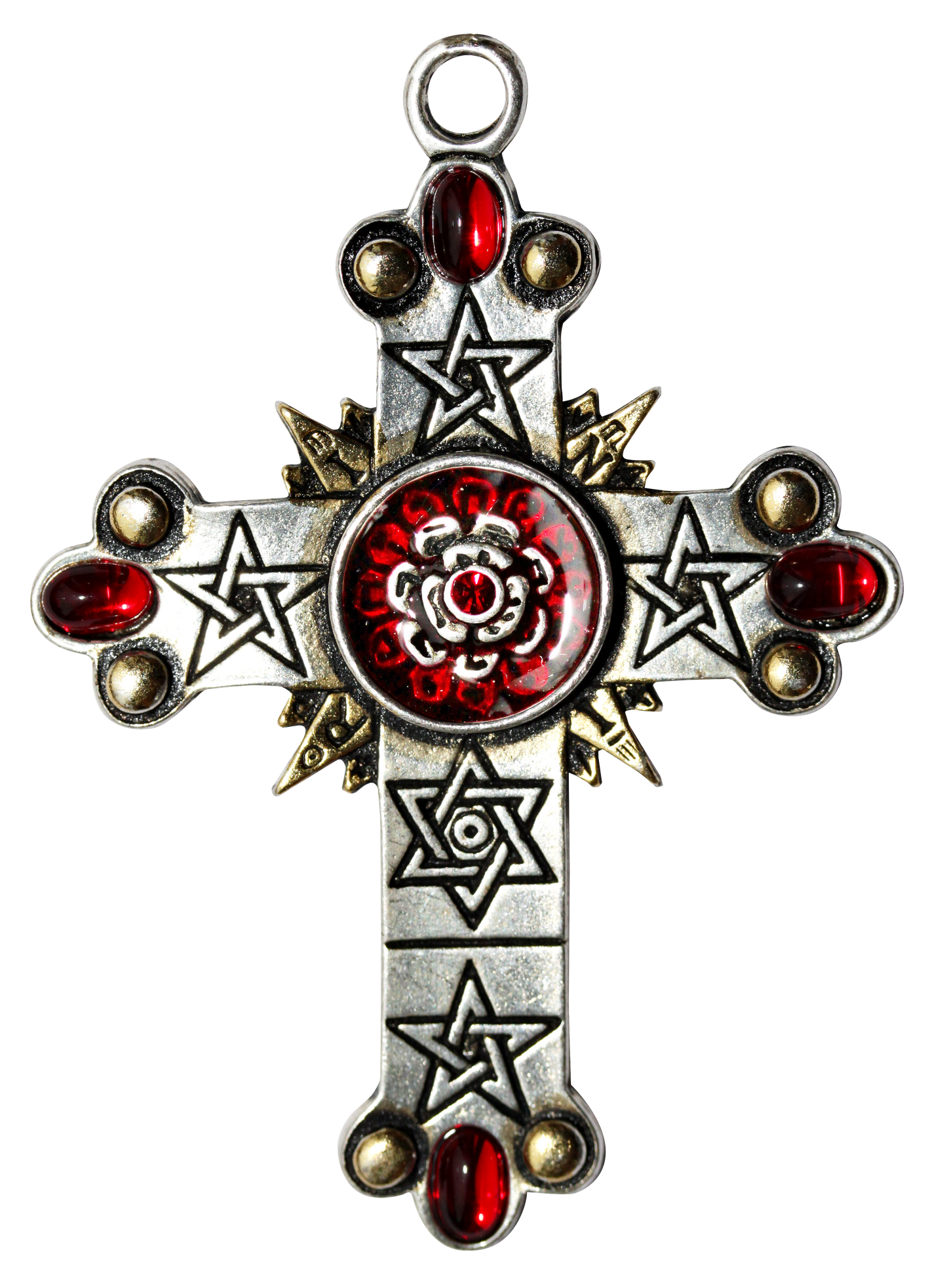 The Rose Cross (FB8) Pendant Charm Necklace