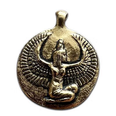 Isis (GC06G) Double Sided Pendant Coin Necklace