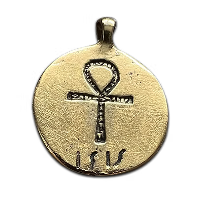 Isis (GC06G) Double Sided Pendant Coin Necklace