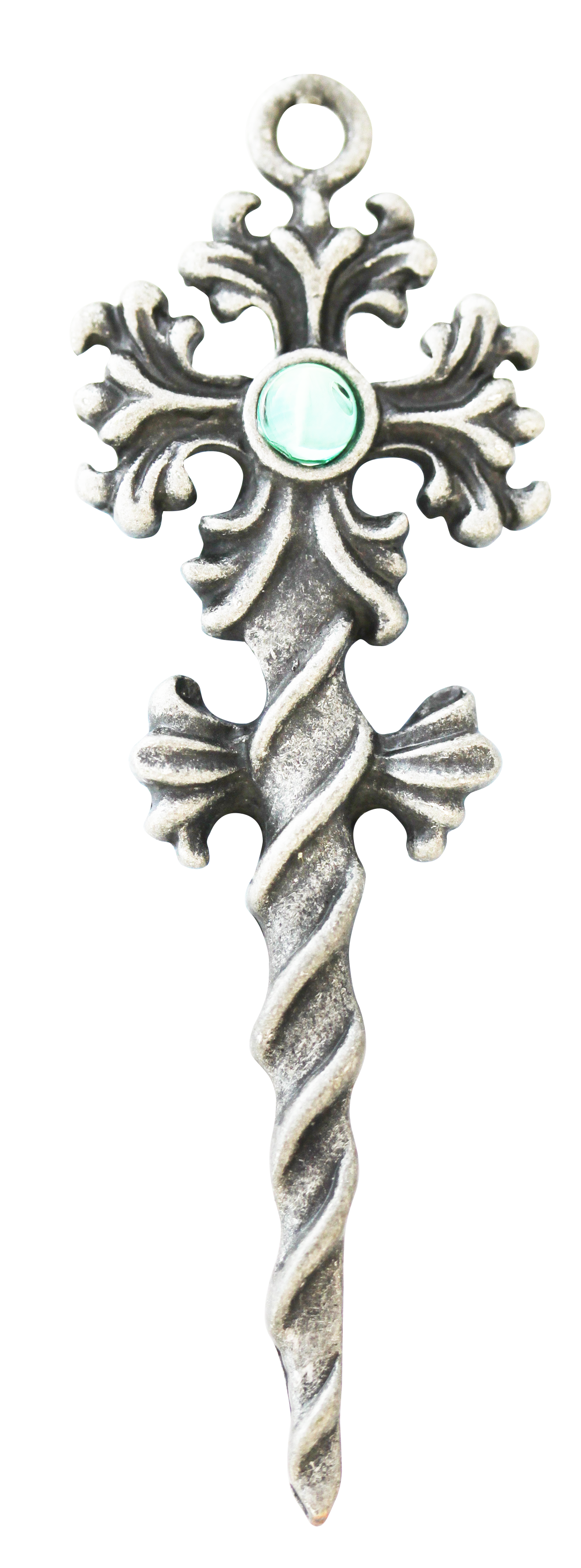 Wood Witch's Wand (GW12) Pendant Charm Necklace