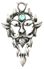 The Green Man (GW13) Pendant Charm Necklace