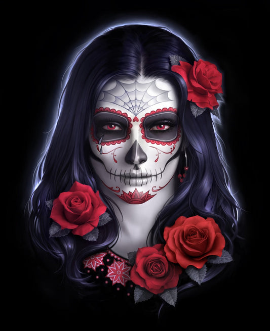 Sugar Skull (JR05) 6 x Blank Greetings Cards