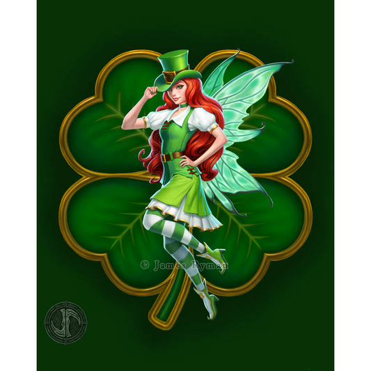St Patrick's Fairy (JR08) 6 x Blank Greetings Cards