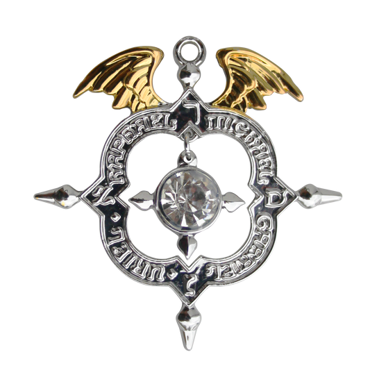 Winged Archangel Shield (MK8) Pendant Necklace