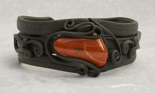 Armreifen mit Jaspis (rot)