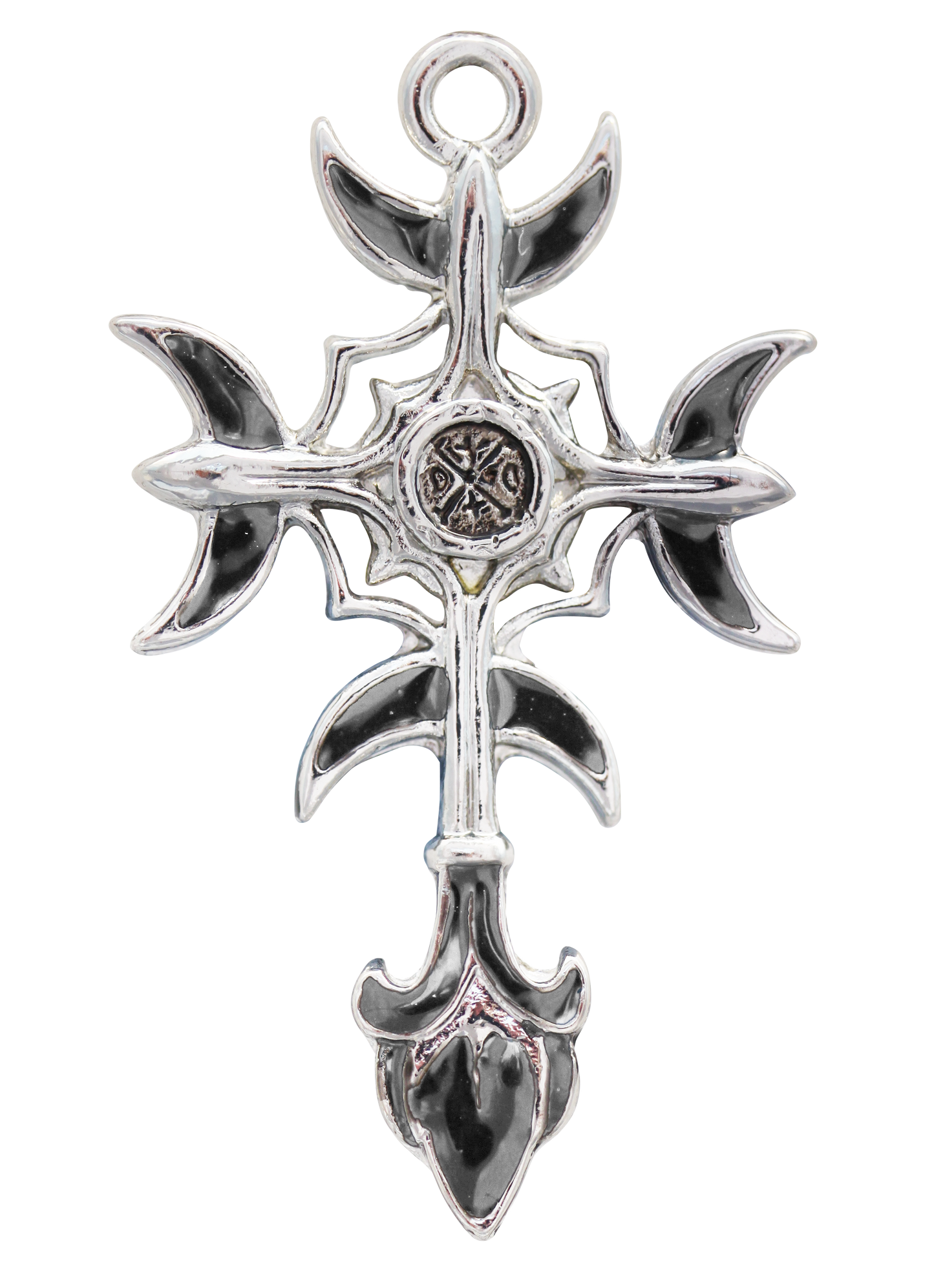 Gothic Moon Cross (P07) Pendant Necklace