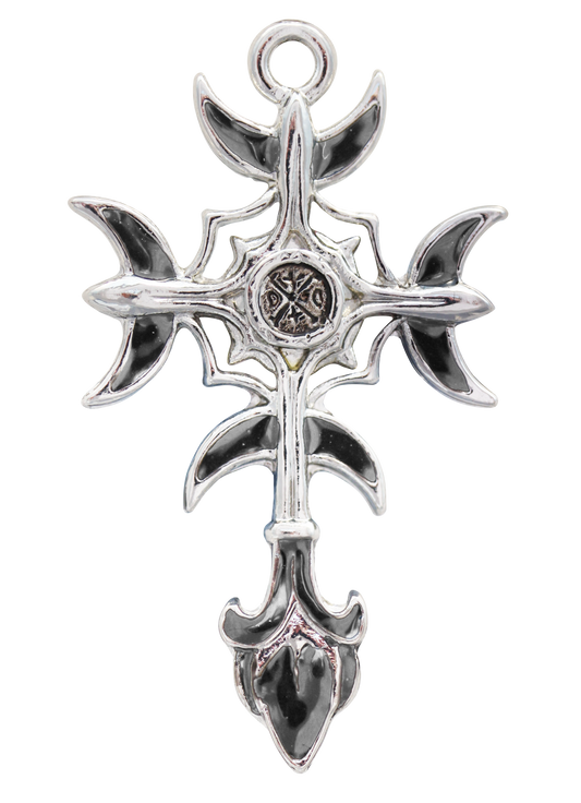 Gothic Moon Cross (P07) Pendant Necklace