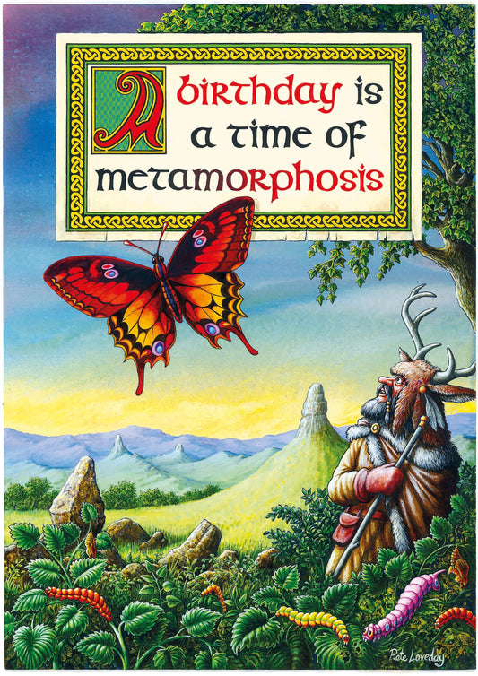 Birthday Metamorphosis - Pack of 6 Greetings Card with Envelope (PL08)