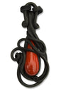 Anhänger mit Glas (Tropfen rot)