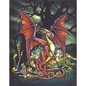 Treasure Dragon - Pack of 6 Blank Greetings Card with Envelope (PP08)