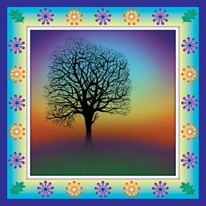 Dawn Tree (SH10) - Pack of 6 Blank Greetings Card with Envelope