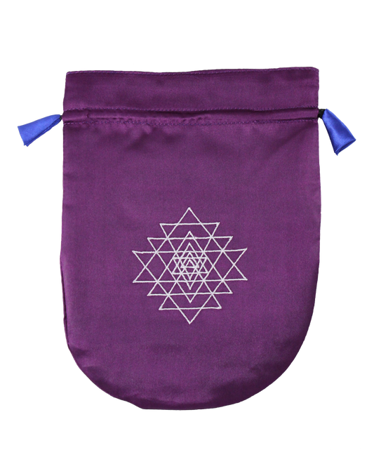 Shri Yantra (STB02) Lined Satin Tarot Bag