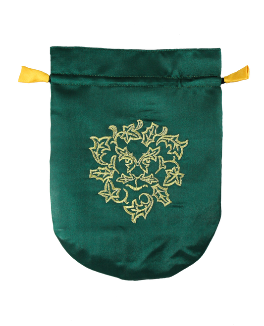 Green Man (STB05) Lined Satin Tarot Bag
