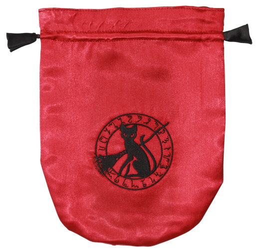 Black Cat (STB09) Lined Satin Tarot Bag