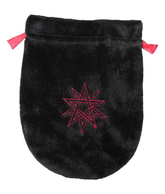 Double Pentagram (VTB01) Lined Velvet Tarot Bag