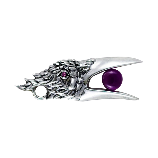 Raven's Head (WF08) Pendant Charm Necklace